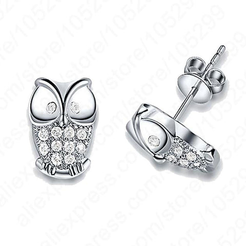 Zirconia Gem Stone Stud Earrings