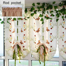 Pastoral Tulle Window Roman Curtain Embroidered Sheer For Kitchen Living Room Bedroom Window Curtain Screening Butterfly - Fab Getup Shop