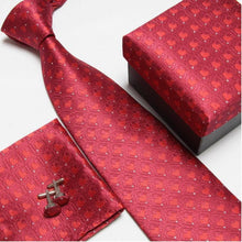 men's fashion neck tie set neckties cufflinks hankies silk ties cuff links pocket handkerchief 14 - Fab Getup Shop