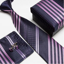 men's fashion neck tie set neckties cufflinks hankies silk ties cuff links pocket handkerchief 14 - Fab Getup Shop