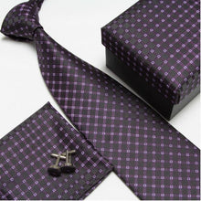 men's fashion neck tie set neckties cufflinks hankies silk ties cuff links pocket handkerchief 14 - Fab Getup Shop