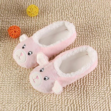 New Warm Soft Sole Women Indoor Floor Slippers/Shoes Animal Shape White Gray Cows Pink Flannel Home Slippers 6 Color - Fab Getup Shop