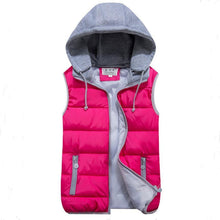 women's cotton wool collar hooded down vest Removable hat Hot high quality Brand New female winter warm Jacket&Outerwear Thicken - Fab Getup Shop