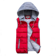 women's cotton wool collar hooded down vest Removable hat Hot high quality Brand New female winter warm Jacket&Outerwear Thicken - Fab Getup Shop