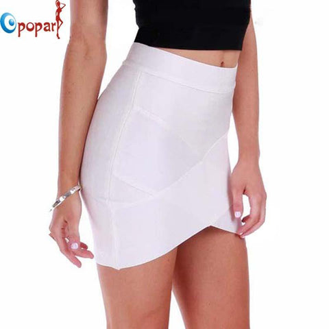 Women Hot Short Elastic Rayon Bandage Skirt Mini Sexy Slim Tight Pencil Night Club Party Candy 10 Colors  HL135-2 - Fab Getup Shop