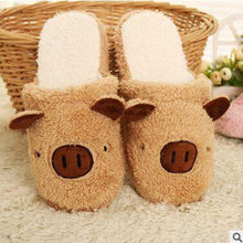 Pig Cute Cotton Fabric Home Slippers Winter  Indoor Slippers Unisex  Men And Women Slippers House Shoes Lovely Plush Warm Shoes - Fab Getup Shop