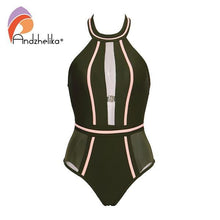 Andzhelika  One-Piece Swimsuit Mesh Patchwork Swimwear Strapless Girl Backless Bodysuit Summer Bathing Suit Monokini AK75064 - Fab Getup Shop