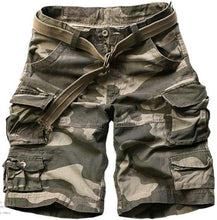 Free Belt  Mens Cargo Shorts Multi-pocket Solid Men Short Pants - Fab Getup Shop