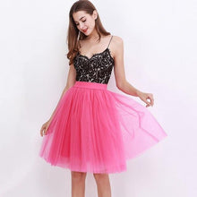 5 Layers 60cm Princess Midi Tulle Skirt Pleated Dance Tutu Skirts  Lolita Petticoat  Denim Party Skirts - Fab Getup Shop