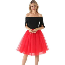 5 Layers 60cm Princess Midi Tulle Skirt Pleated Dance Tutu Skirts  Lolita Petticoat  Denim Party Skirts - Fab Getup Shop