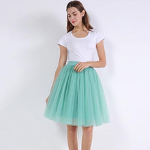 5 Layers 60cm Princess Midi Tulle Skirt Pleated Dance Tutu Skirts  Lolita Petticoat  Denim Party Skirts - Fab Getup Shop