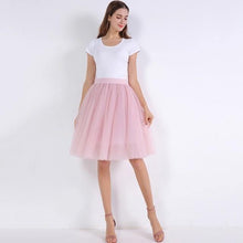 5 Layers 60cm Princess Midi Tulle Skirt Pleated Dance Tutu Skirts  Lolita Petticoat  Denim Party Skirts - Fab Getup Shop