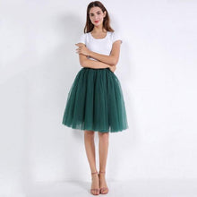 5 Layers 60cm Princess Midi Tulle Skirt Pleated Dance Tutu Skirts  Lolita Petticoat  Denim Party Skirts - Fab Getup Shop