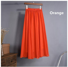 Long Skirt Elegant Style Women Pastel Volume Candy Coloured Pleated Chiffon Maxi Skirts - Fab Getup Shop