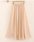 Long Skirt Elegant Style Women Pastel Volume Candy Coloured Pleated Chiffon Maxi Skirts - Fab Getup Shop