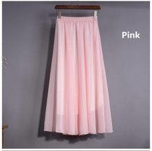 Long Skirt Elegant Style Women Pastel Volume Candy Coloured Pleated Chiffon Maxi Skirts - Fab Getup Shop