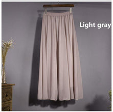 Long Skirt Elegant Style Women Pastel Volume Candy Coloured Pleated Chiffon Maxi Skirts - Fab Getup Shop