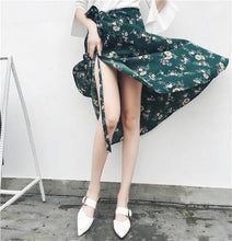 25 Colors  Bohemian High Waist Floral Print Summer Skirts Womens Boho Asymmetrical Chiffon Skirt Maxi Long Skirts - Fab Getup Shop