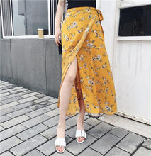 25 Colors  Bohemian High Waist Floral Print Summer Skirts Womens Boho Asymmetrical Chiffon Skirt Maxi Long Skirts - Fab Getup Shop