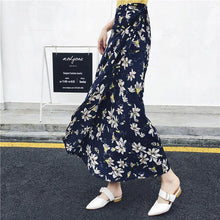 25 Colors  Bohemian High Waist Floral Print Summer Skirts Womens Boho Asymmetrical Chiffon Skirt Maxi Long Skirts - Fab Getup Shop