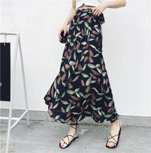 25 Colors  Bohemian High Waist Floral Print Summer Skirts Womens Boho Asymmetrical Chiffon Skirt Maxi Long Skirts - Fab Getup Shop