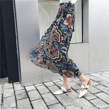 25 Colors  Bohemian High Waist Floral Print Summer Skirts Womens Boho Asymmetrical Chiffon Skirt Maxi Long Skirts - Fab Getup Shop