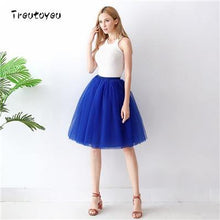 5 Layers 65cm Midi Tulle skirt Gothic High Waist Pleated Skirts - Fab Getup Shop