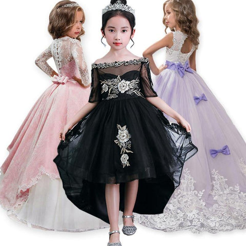 Elegant Girls Princess Dress Summer Children Evening Party Dress Girl Costume Kids Dresses For Girls Wedding Dress - Fab Getup Shop