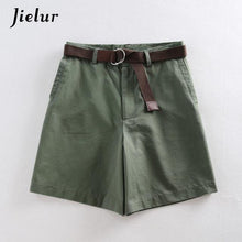 All-match 4 Solid Color Sashes Casual Women Shorts A-line High Waist Slim Summer Shorts Feminino Chic S-XXL - Fab Getup Shop