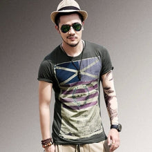 Short-sleeve Round-neck Men T-shirt