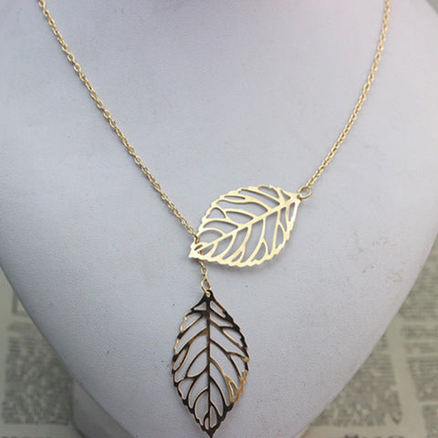 Double Leaf Stylish Necklace