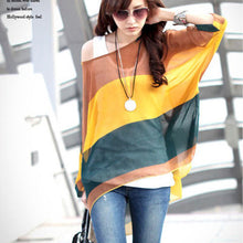 Fashionable Batwing Sleeve O-neck Chiffon Blouses