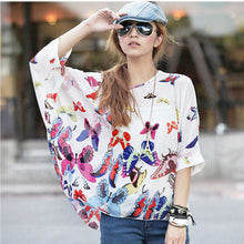 Flower Printed Bogemin Loose Tops Tees