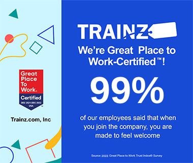 Trainz is certified as a Great Place to Work