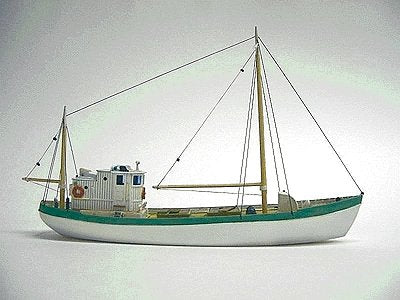 Sea Port kit: H141W 77' Converted Menhaden Steamer Craftsman Kit - HO Scale  - Laser cut wood superstructure Waterline L. 10-11/16, W: 2-5/8 - Sea  Port Model Works