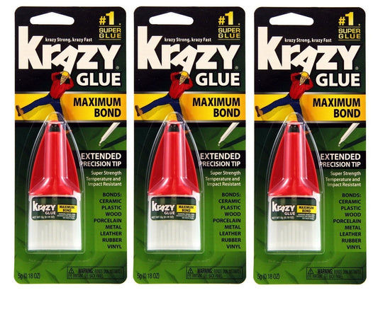 Krazy Glue Singles Tubes All Purpose Glue, 0.026 oz, 4 count