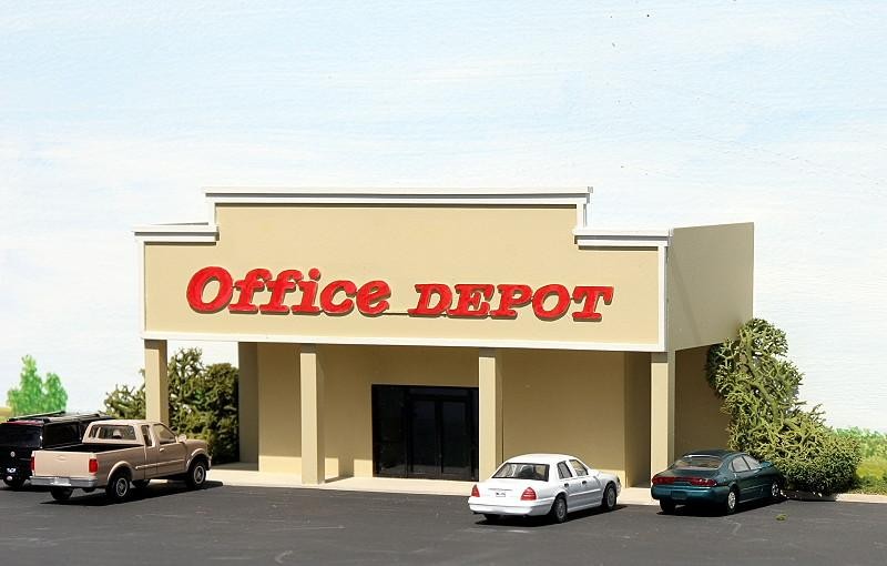 Custom Cuts by Summit USA ML-003 HO Office Depot Backdrop Building – Trainz