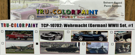 GERMAN LUFTWAFFE WWII SET #1 (6) 1 OZ TRU-COLOR PLASTIC MODEL PAINT  TSP10603