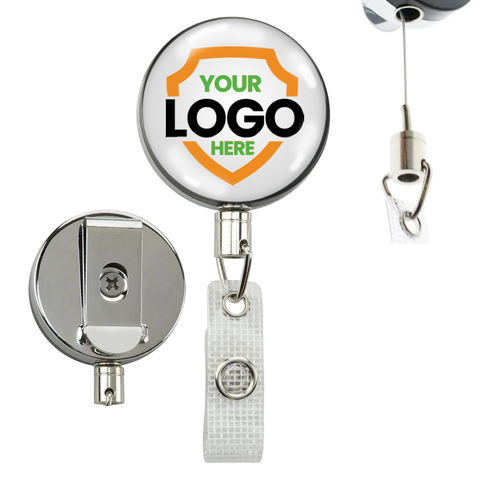 YAKESD 4 Pack Heavy Duty Badge Reels, Retractable Badge Holder