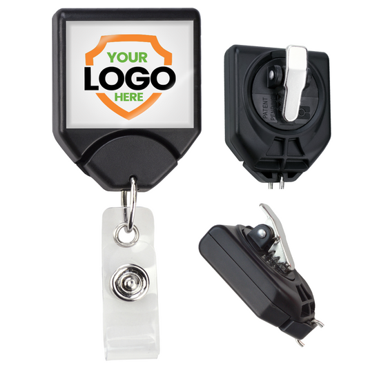 Round Black Logo Non-Retractable Reel and more Key Reels at