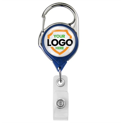 Personalized B-REEL Retractable Badge Reel with Belt Clip - Upload Your Logo