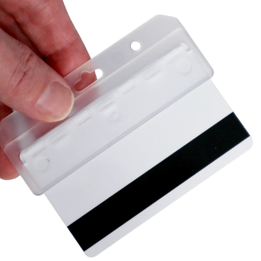 Horizontal Vinyl ID Badge Holder, Standard Credit Card Size (P/N 1820-1000)  and more Vinyl ID Badge Holders at