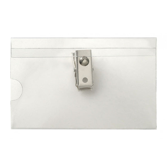 Combo Plastic Badge Holder with Pin, Clip AND Slot Holes- Bulk Pricing!  1817-1000