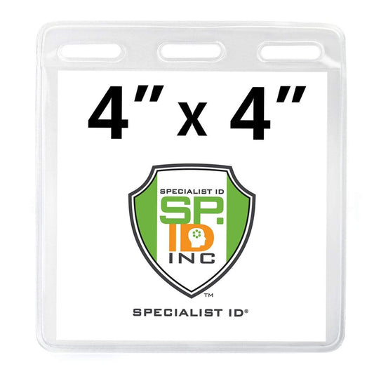 Large Adhesive Badge Holders For 4 X 3 Inch Parking Passes and Credentials  (CE-4P)