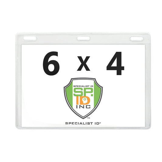 Large Adhesive Badge Holders For 4 X 3 Inch Parking Passes and Credentials  (CE-4P)