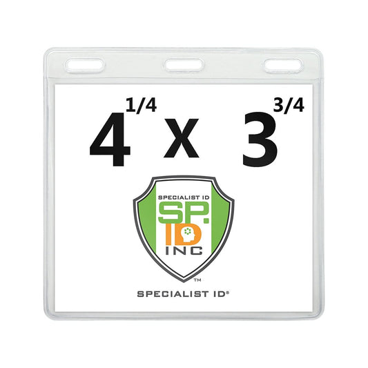 Large Adhesive Badge Holders For 4 X 3 Inch Parking Passes and Credentials  (CE-4P)