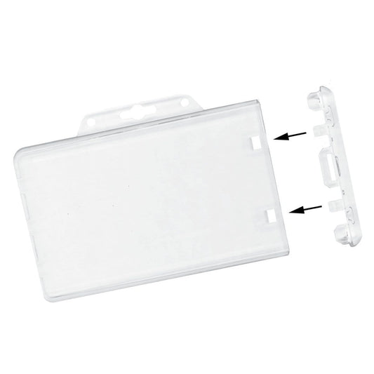 Aptika - Brady - Clear Rigid Poly Vertical Permanent Locking Badge Holder -  100 per pack
