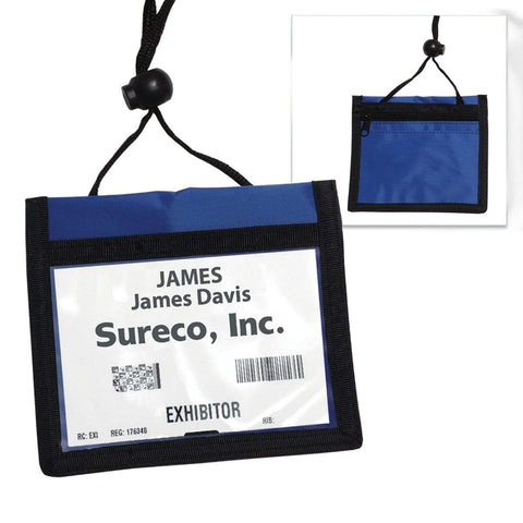 Flexible Adhesive-Back Badge Holder for Event Credentials, Government Size