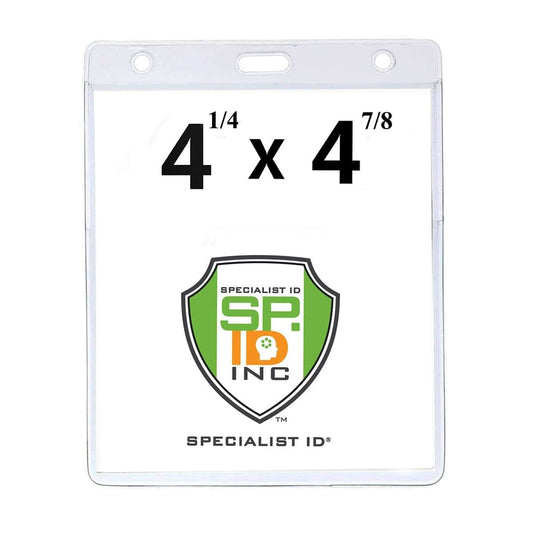3 5/8 x 5 Special Event Badge Holder with Business Card Pouch on Back –