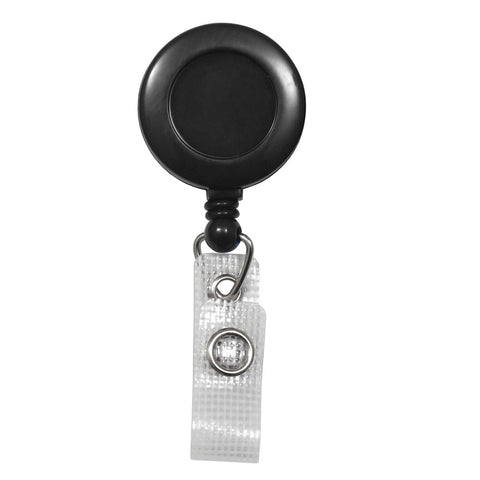 OBOSOE 200 Pcs Black Retractable Badge Reels Holders Reels Clip